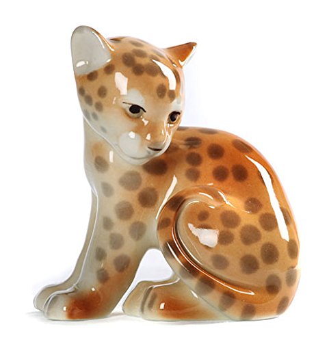 Cheetah Baby Lomonosov Porcelain Collectible Figurine