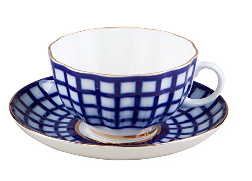 Lomonosov Porcelain Tea/Coffee Set 6/20 Cobalt Cell