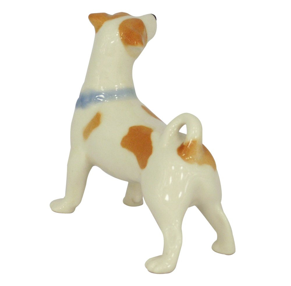 Jack Russell Terrier Dog Standing Lomonosov Porcelain Collectible Figurine