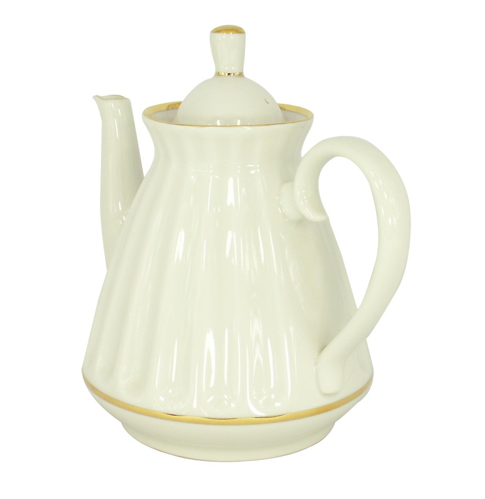 Lomonosov Imperial Porcelain Tea Pot Snow White Radiant 5 cups 25 oz/750 ml