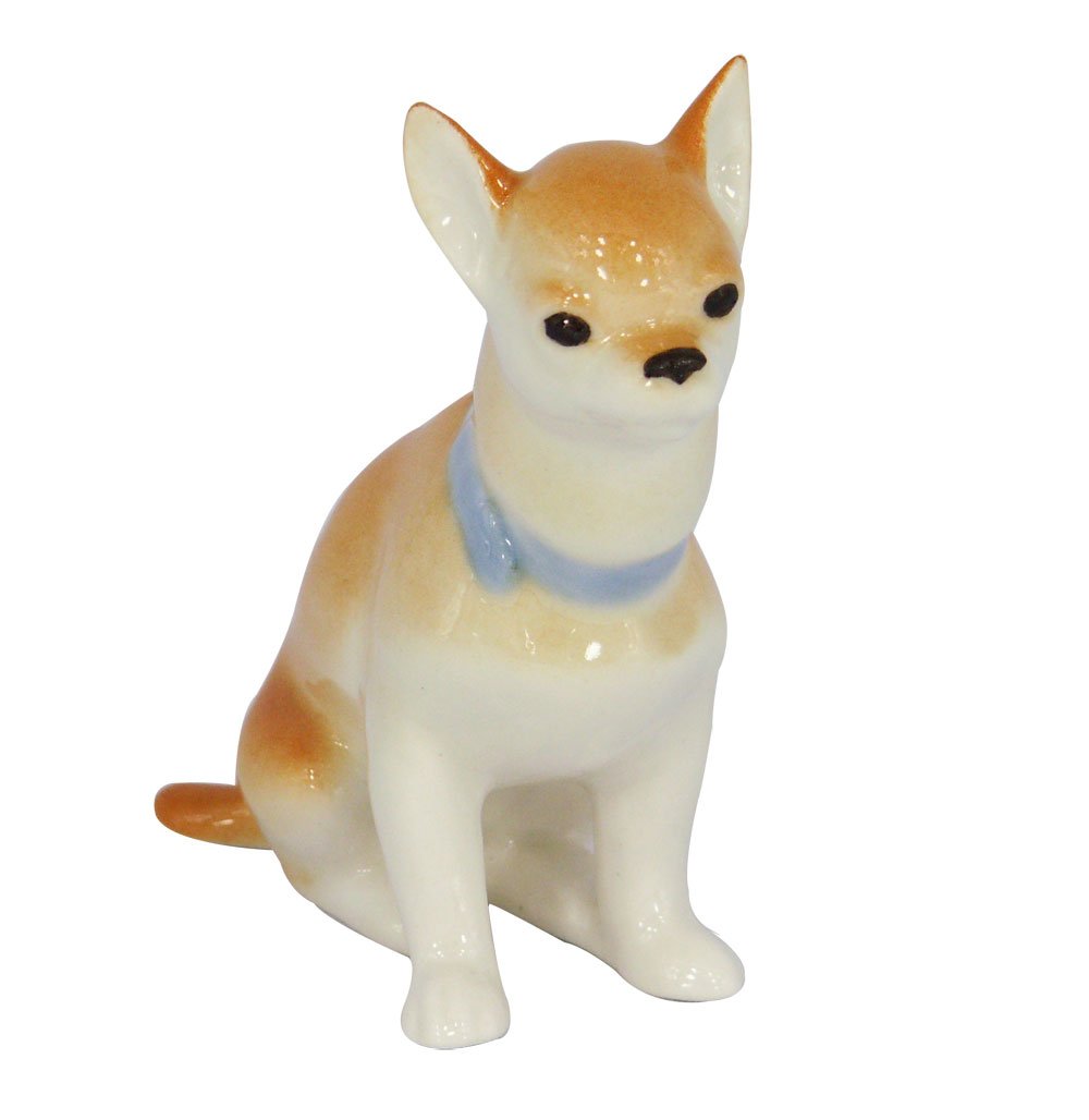 Chihuahua Sitting Dog Lomonosov Porcelain Collectible Figurine