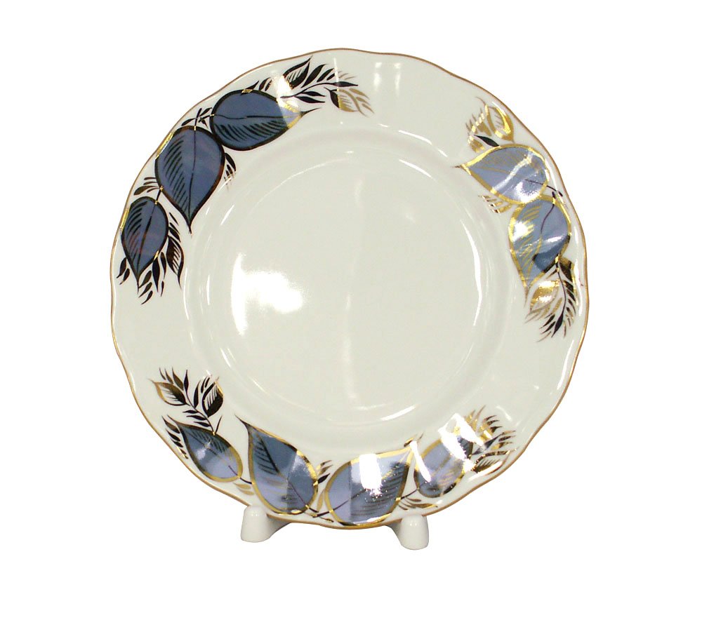 Lomomosov Porcelain Cake Salad Plate Moonlight