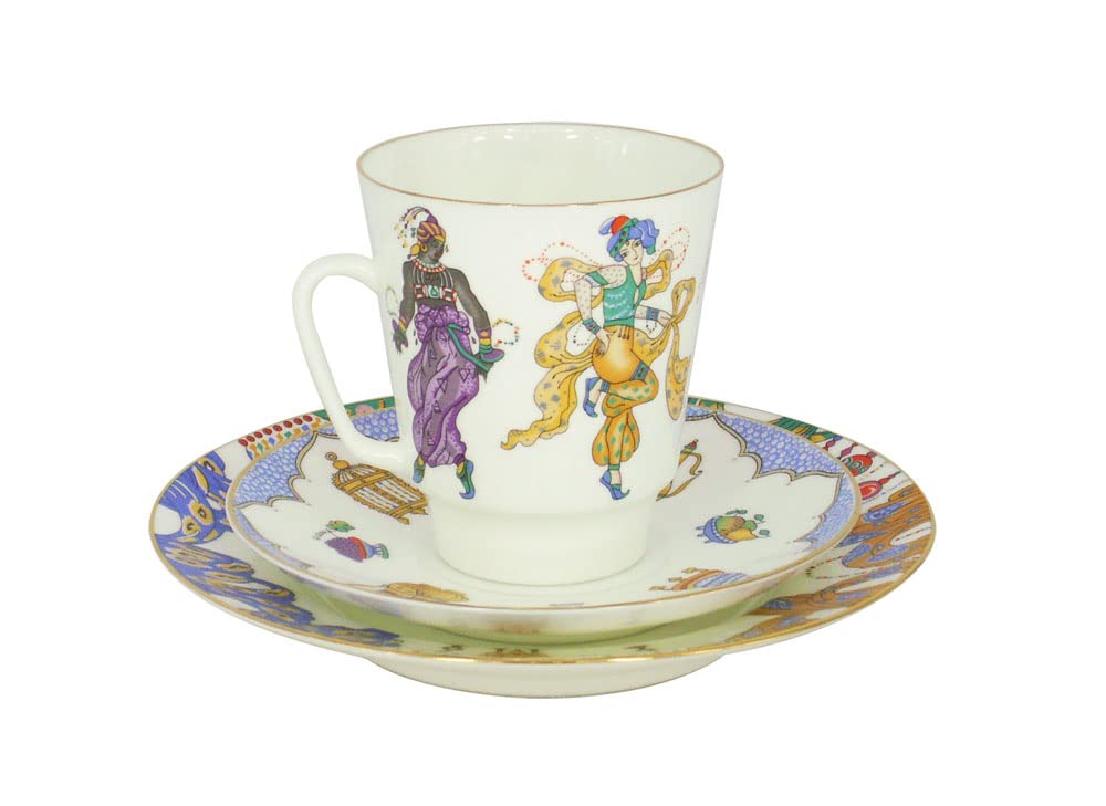 Lomonosov Porcelain Bone China Cup Set May Ballet Scheherazade 5.6 oz/165 ml