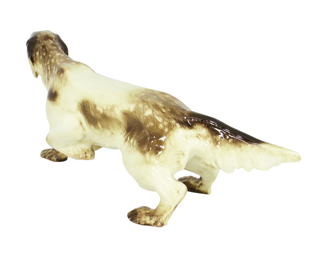 Setter Spotted Hunting Lomonosov Porcelain Figurine Collectible
