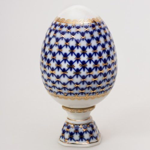 Porcelain/Lomonosov Easter Egg"Cobalt Net"