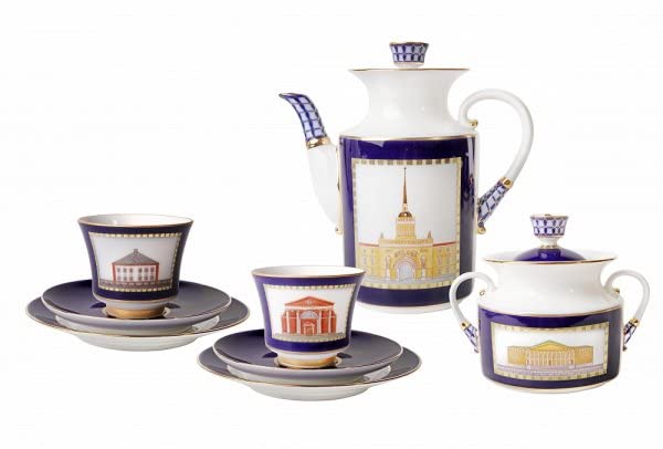 Lomonosov Porcelain Espresso/Coffee Set Classic of Petersburg 6/20