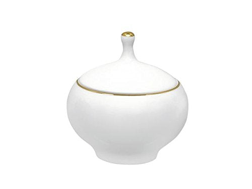 Lomonosov Bone China Porcelain Apple White Tea Set for 6 Golden Edge 20 pc