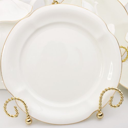 Imperial/Lomonosov Porcelain Golden Ribbon 20-Piece Tea Set for 6 Persons