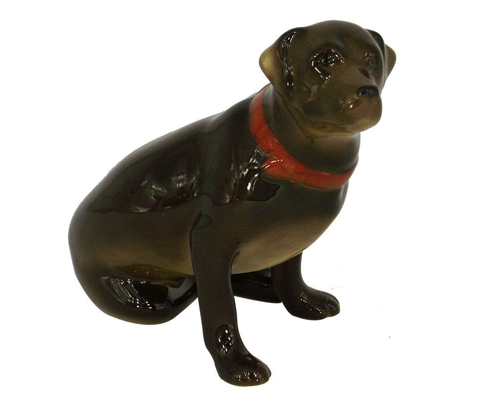 Labrador Retriever Dog Chocholate Colored Lomonosov Porcelain Collectible Figurine