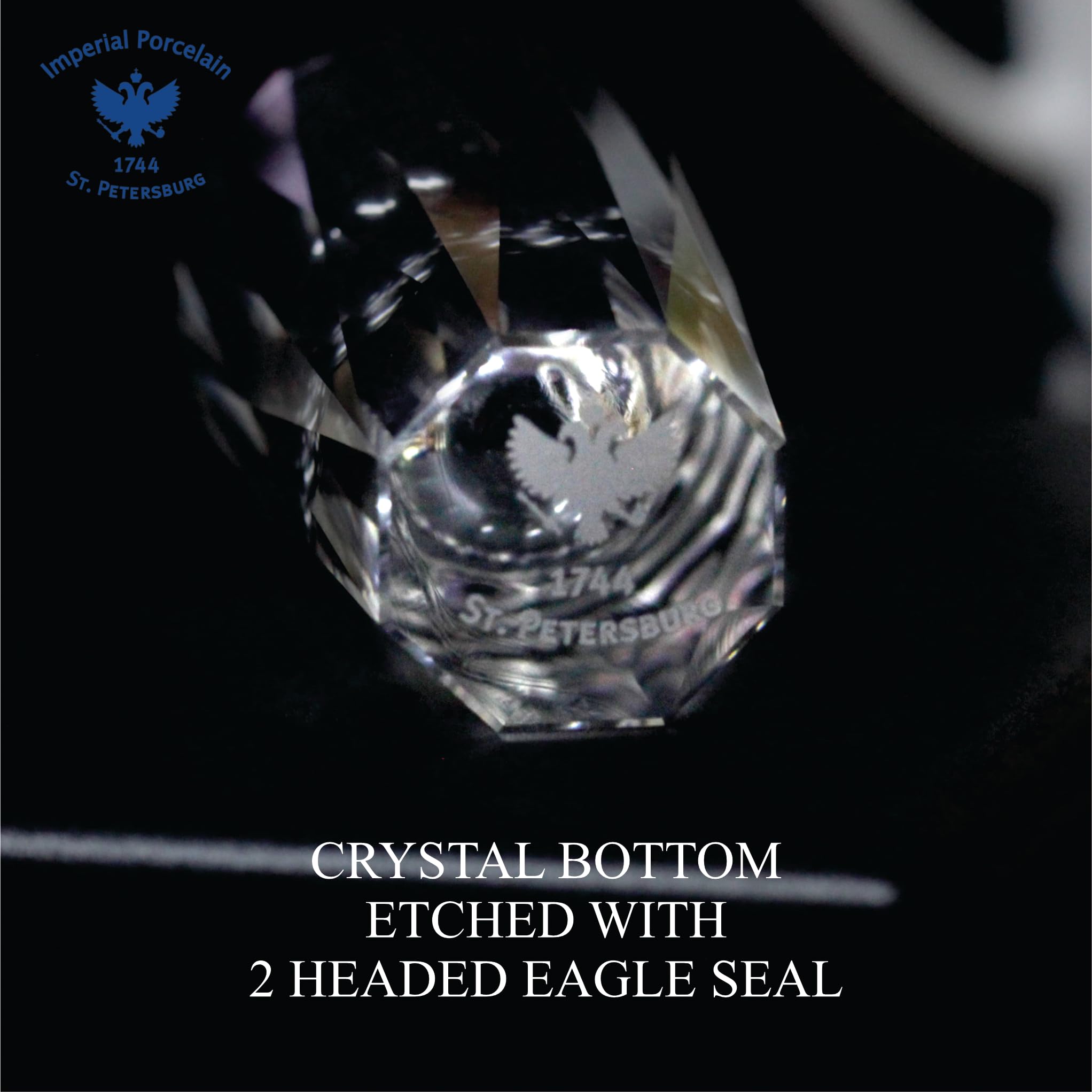 Lomonosov Imperial Porcelain Crystal Shot Glass Set of 6