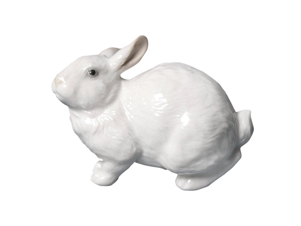 Bunny Rabbit Easter White Lomonosov Porcelain Collectible Figurine