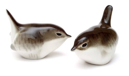 Lomonosov Porcelain Collectible Figurine Set 2 Wren Birds Family