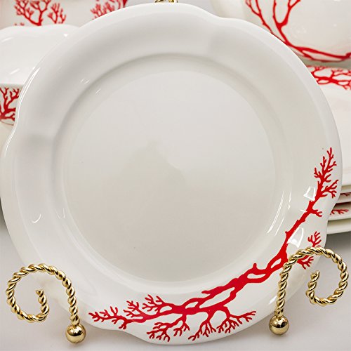 Imperial/Lomonosov Porcelain Tea Set 20 pc. for 6 persons 'Coral'