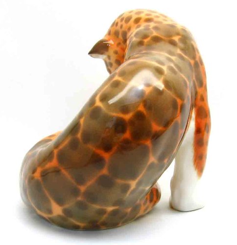 Fine Hand Painted Lomonosov Porcelain Figurine "Leopard"