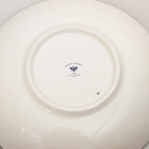 Imperial/Lomonosov Porcelain Biscuit Dish 'Cobalt Net' Tulip