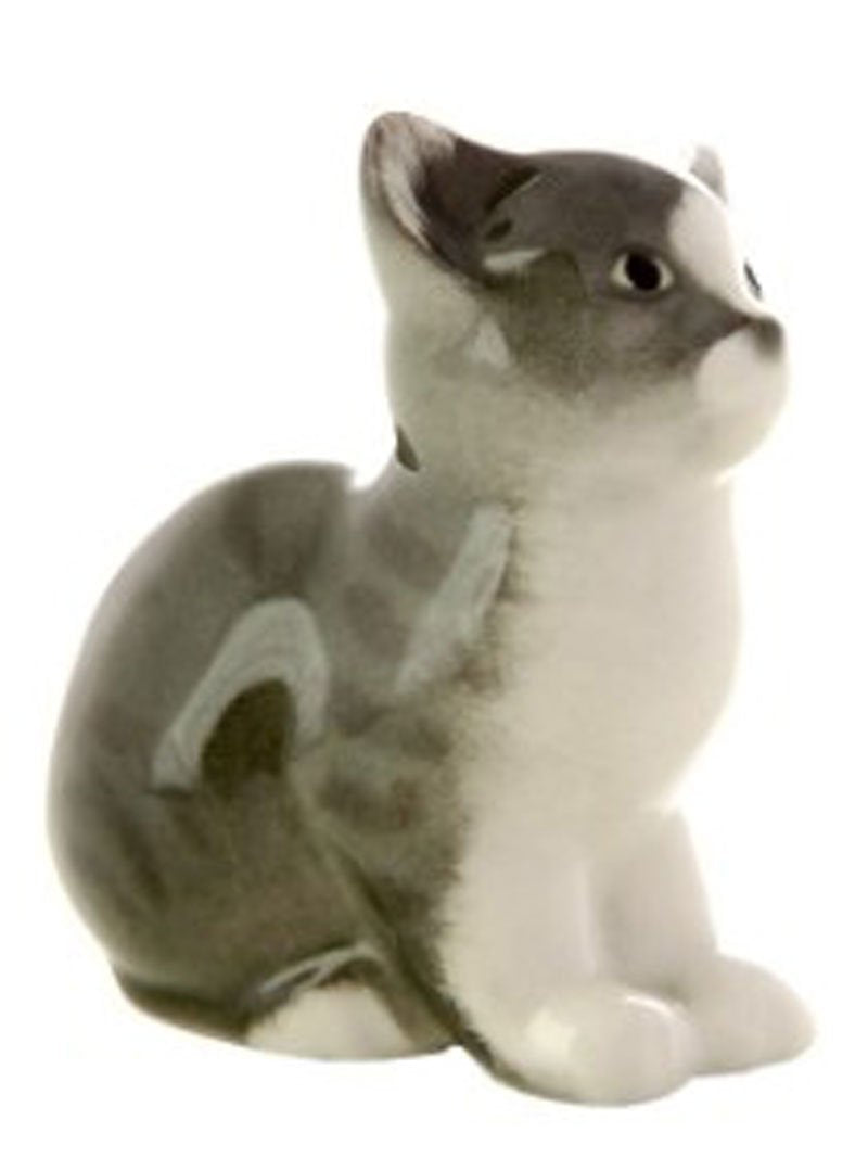 Kitten Gray Lomonosov Porcelain Collectible Figurine