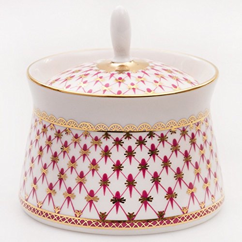 Imperial / Lomonosov Porcelain Sugar Bowl 'Net-blues'