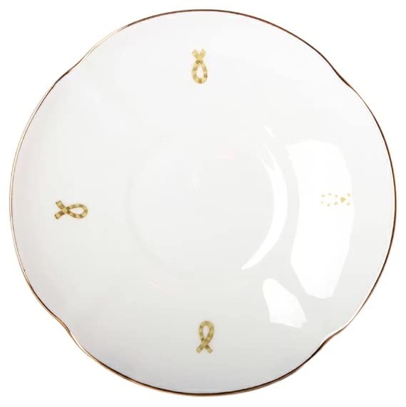 Lomonosov Porcelain Tea Set Cup and Saucer Natasha Bone China Curls 7.76 oz/220 ml