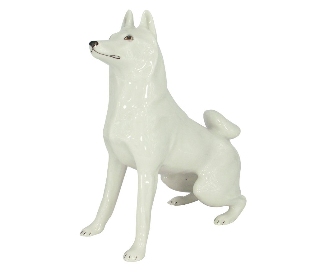 Husky Siberian Dog Lomonosov Porcelain Collectible Figurine