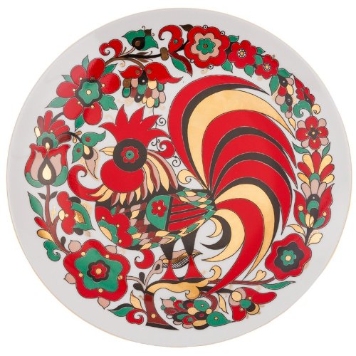 Imperial/Lomonosov Porcelain 'Red Rooster' Decorative Plate