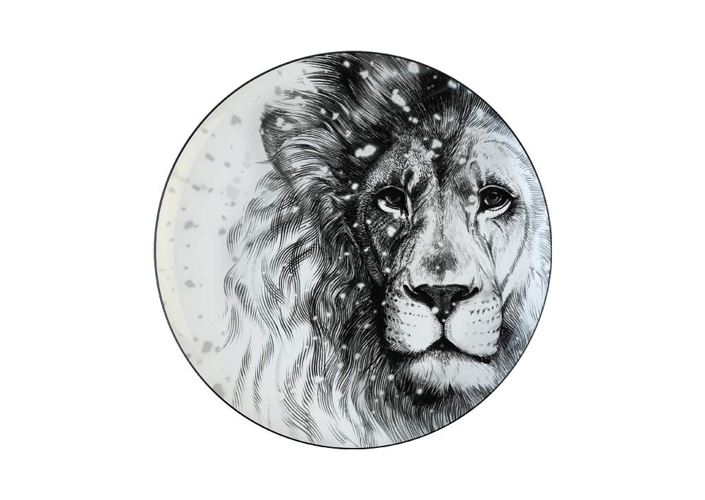 Lomonosov Porcelain Decorative Wall Plate Totem Animal Lion 9.1"/230 mm