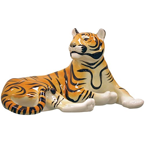 Tiger Wild Lying Big Lomonosov Porcelain Collectible Figurine