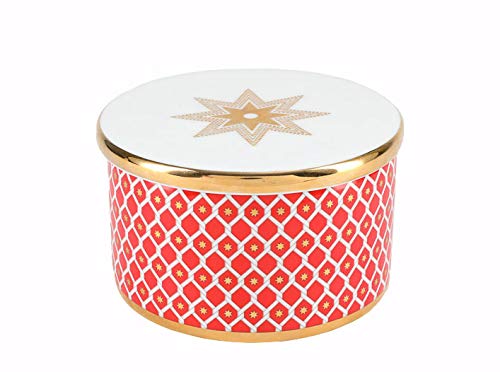 Lomonosov Porcelain Treasure Jewelry Box Scarlet