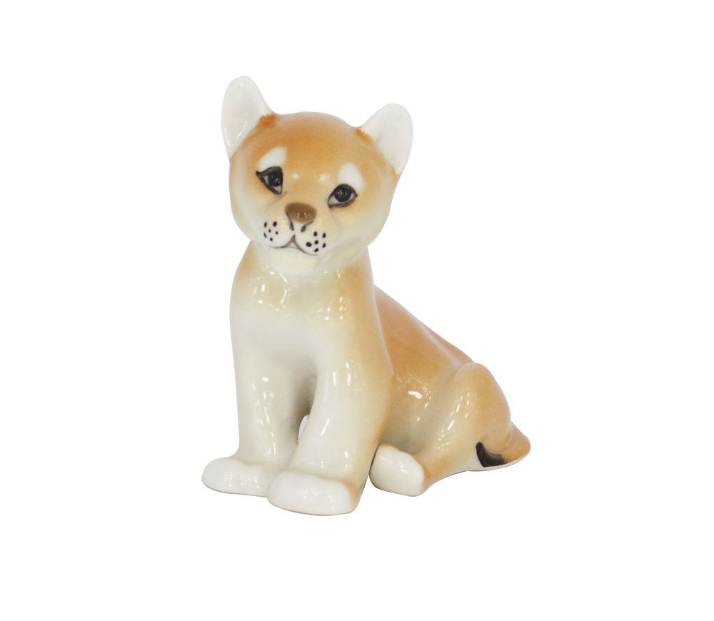 Lion Baby Cub Sitting Lomonosov Porcelain Collectible Figurine