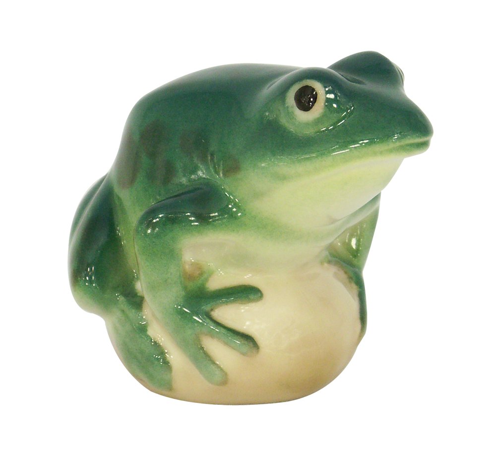 Frog on Rock Turquoise Lomonosov Porcelain Figurine