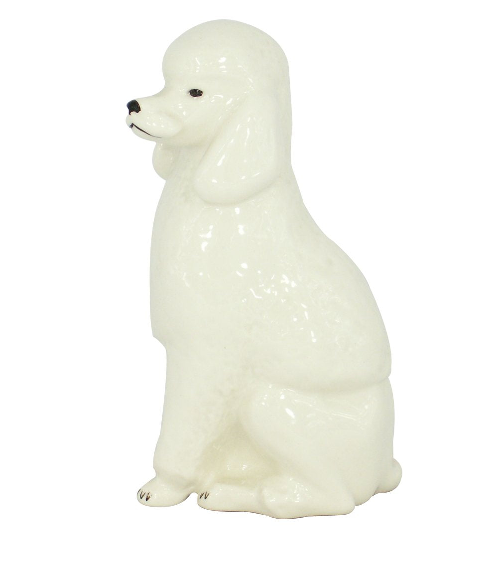 King Poodle White Colored Lomonosov Porcelain Collectible Figurine