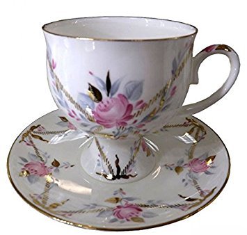 Lomonosov Porcelain Set Galant Bone China Coffee Cup 5.4 oz/160 ml and Saucer