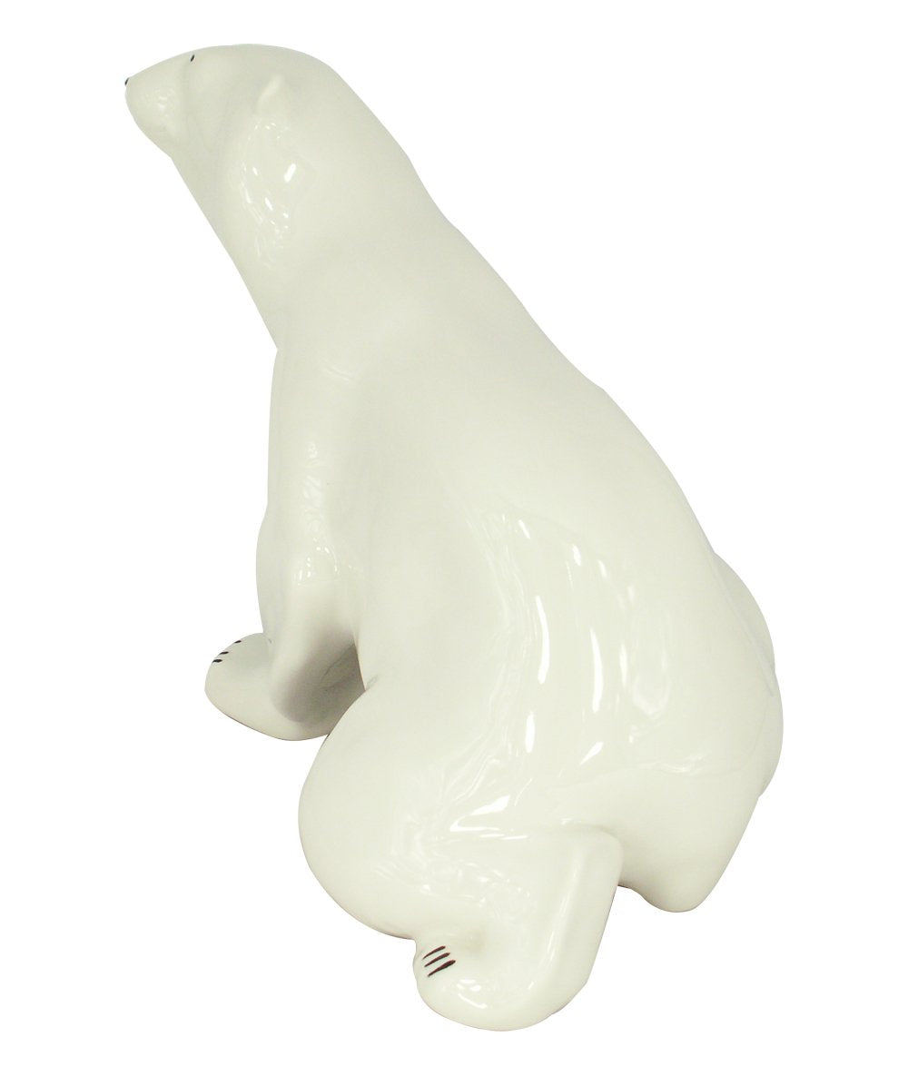 Polar Bear Sitting Big Lomonosov Porcelain Collectible Figurine