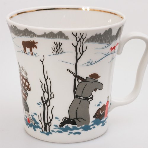 Imperial / Lomonosov Porcelain Mug w/ Saucer "Knock 'Em Dead"