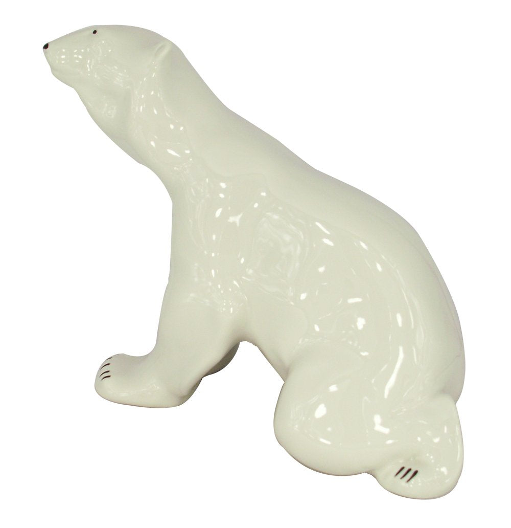 Polar Bear Sitting Big Lomonosov Porcelain Collectible Figurine