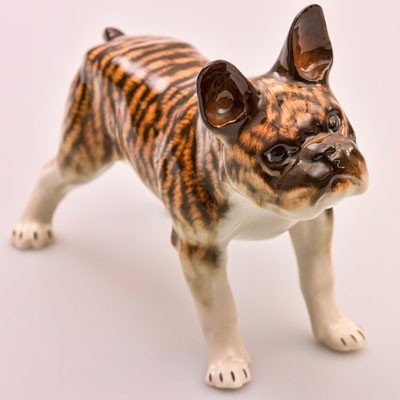 Lomonosov / Imperial Porcelain French Bulldog Figurine