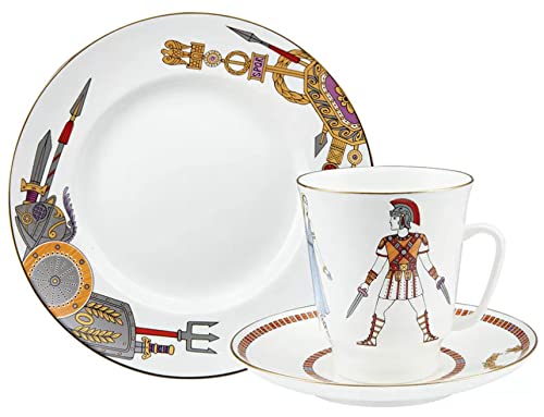 Lomonosov Porcelain Tea Set Cup, Saucer and Cake Plate Ballet Spartacus (Khachaturian) 3pc