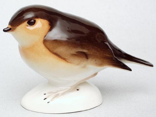 Robin Bird Big Lomonosov Porcelain Collectible Figurine
