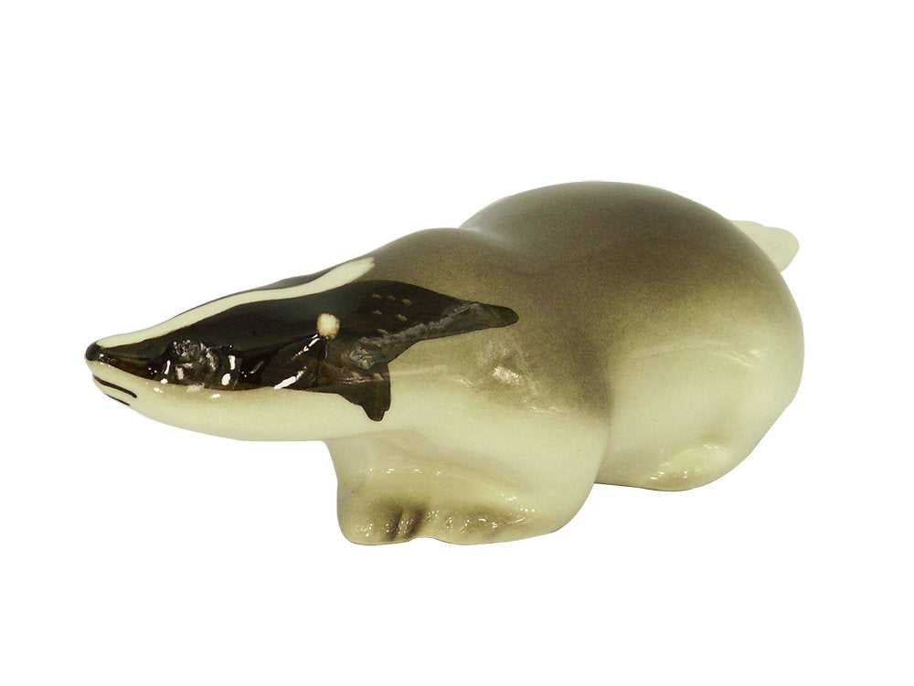 Badger Running Forest Lomonosov Porcelain Collectible Figurine