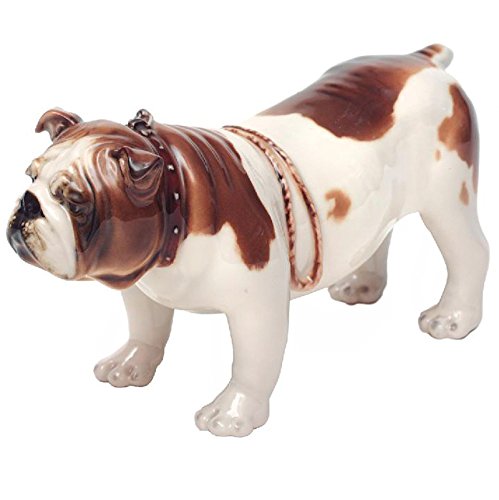 Porcelain Sculpture English Bulldog Figurine