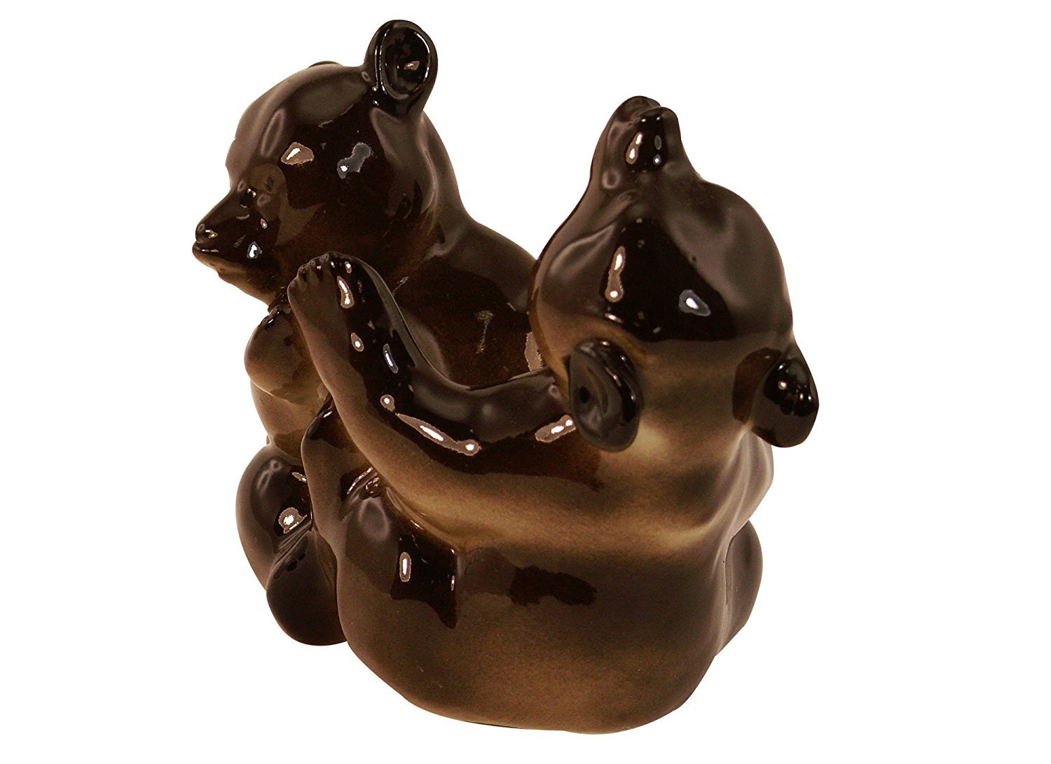 Brown Bear Babies Cubs Playing Lomonosov Porcelain Figurine