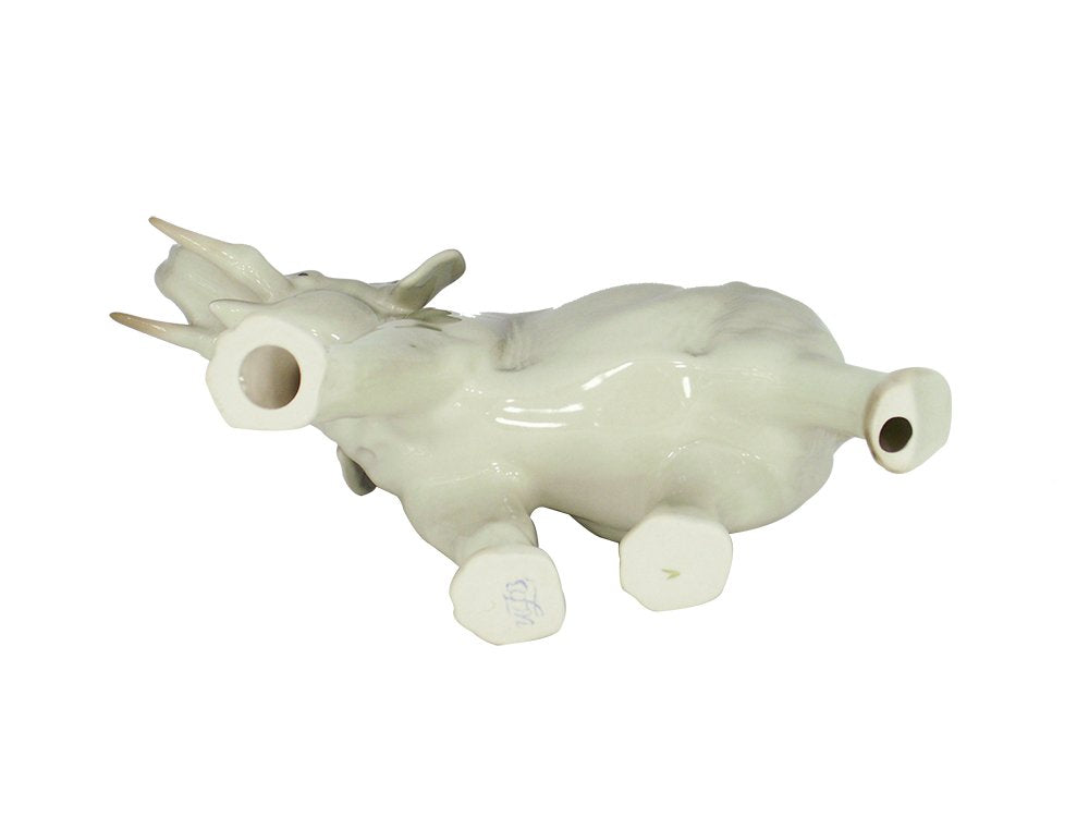 Elephant Running Big Lomonosov Porcelain Collectible Figurine
