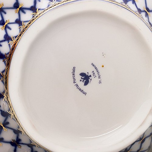 Imperial / Lomonosov Porcelain Teapot 'Cobalt Net' 2 Liters