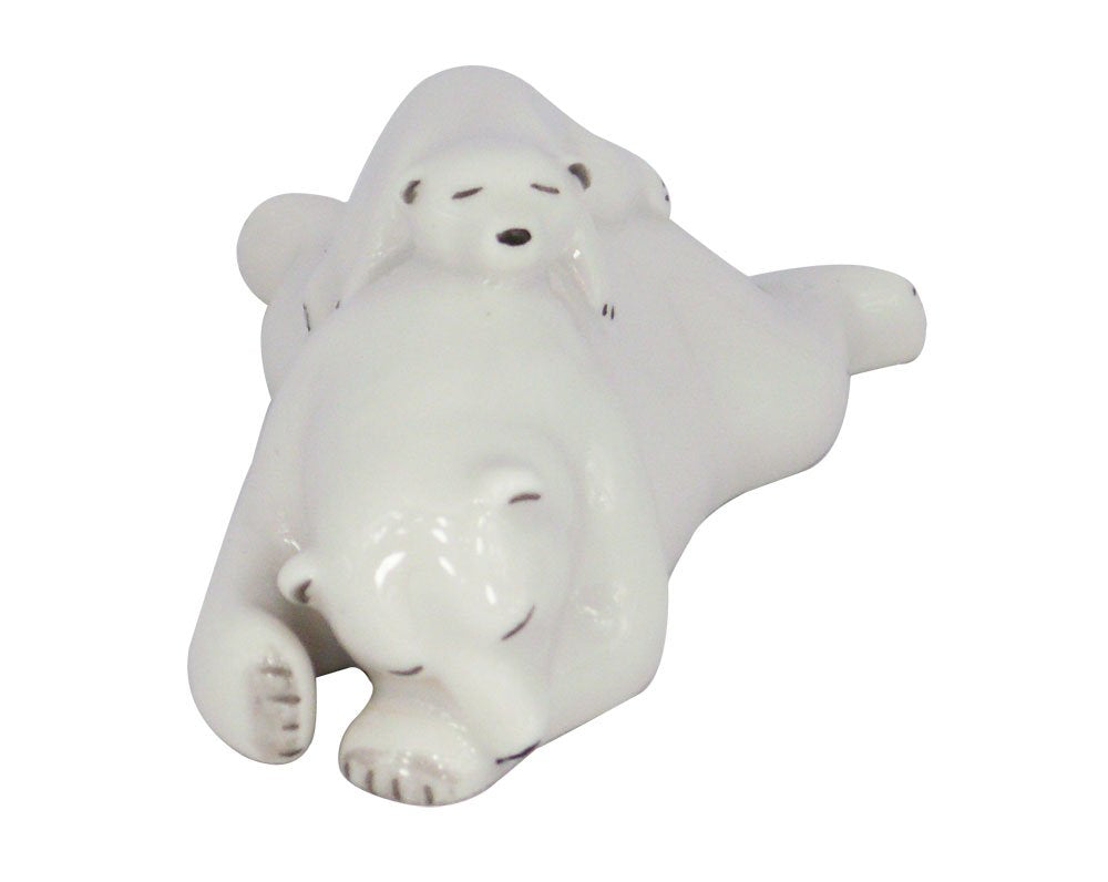 Polar Bear Mom with a Cub Lomonosov Porcelain Collectible Figurine