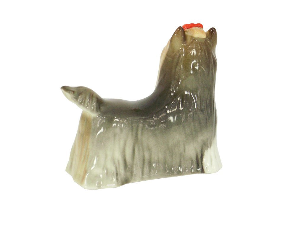 Yorkshire Terrier Dog Lomonosov Porcelain Collectible Figurine