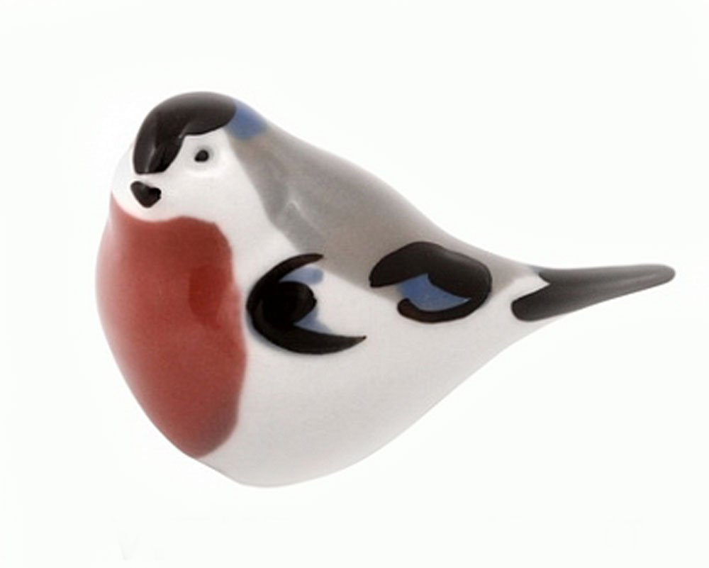 Winter Bullfinch Bird Lomonosov Porcelain Collectible Figurine