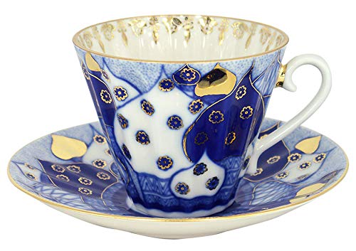 Lomonosov Porcelain Set Orthodox Church Bells 3pc Cup, Saucer, Plate 7.95 oz/235 ml