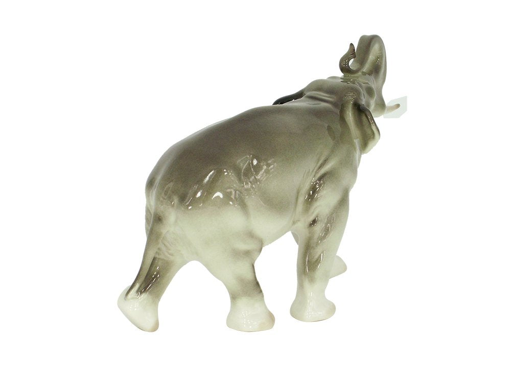 Elephant Running Big Lomonosov Porcelain Collectible Figurine