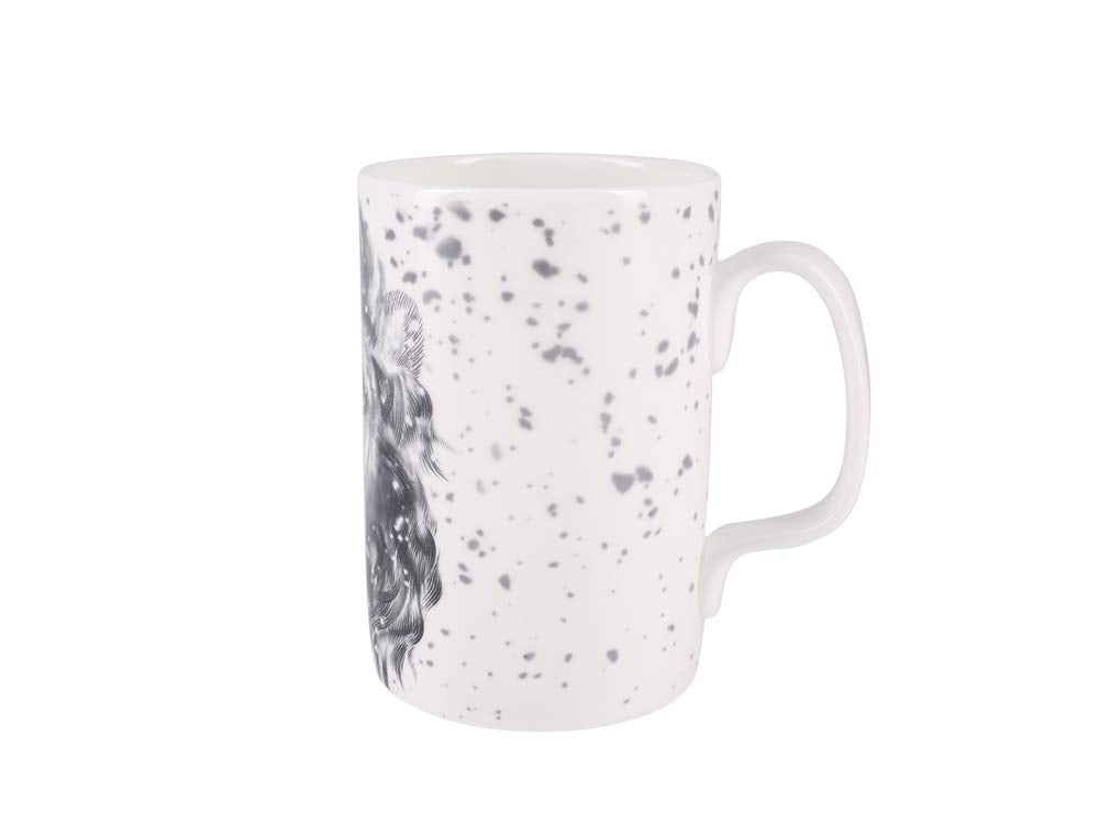 Lomonosov Porcelain Mug and Saucer Totem POLAR LION 13.2 fl.oz/390 ml