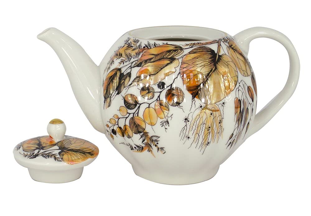 Lomonosov Porcelain Teapot Tulip My Garden 3-Cup 20 oz/600 ml