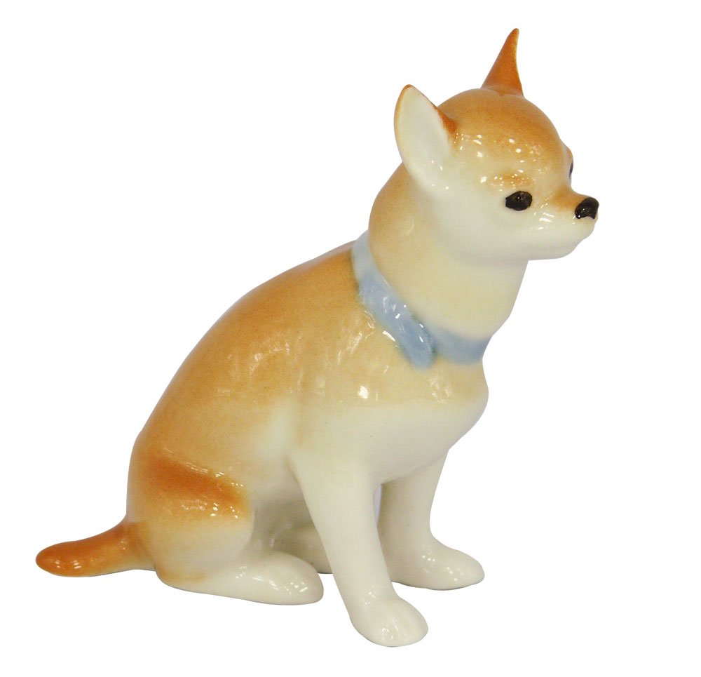 Chihuahua Sitting Dog Lomonosov Porcelain Collectible Figurine